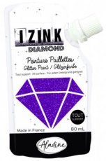 IZINK Diamond glitterverf/pasta - 80 ml, violet