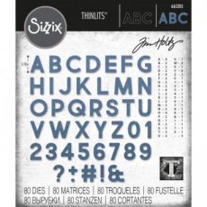 665205 Sizzix • Thinlits die set Alphanumeric bold