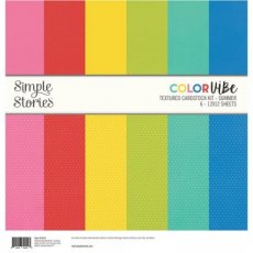 15814 Simple Stories Color Vibe Textured Cardstock 12x12 Inch Summer