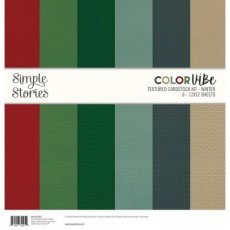 13457 Simple Stories Color Vibe Textured Cardstock 12x12 Inch Winter