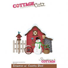 CC-909 Scrapping Cottage Snowman w/ Country Shed