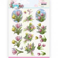 CD11653 Enjoy Spring - Bouquets of Tulips