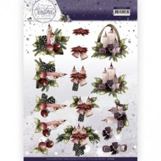 CD11679 Precious Marieke - The Best Christmas Ever - Purple Flowers And Candles