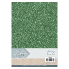 CDEGP005 Card Deco Essentials Glitter Paper Forest Green