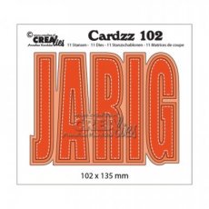(15e)  CLCZ102 Crealies • Cardzz snijmallen no.102 jarig