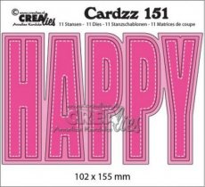 (15e)  CLCZ151 Crealies Cardzz no 151 HAPPY