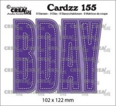 (15e)  CLCZ155 Crealies Cardzz no 155 BDAY