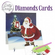 DDDC1135 Dotty Designs Diamond Easel Card 135 - Santa With Present