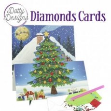 DDDC1138 Dotty Designs Diamond Easel Card 138 - Decorated Christmas Tree
