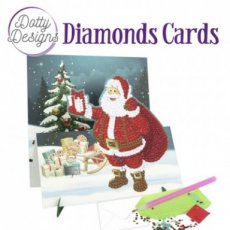 DDDC1140 Dotty Designs Diamond Easel Card 140 - Santa With Sledge
