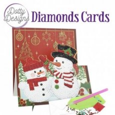 DDDC1143 Dotty Designs Diamond Easel Card 143 - Two Snowmen