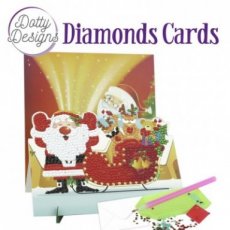 DDDC1147 Dotty Designs Diamond Easel Card 147 - Santa With Sleigh