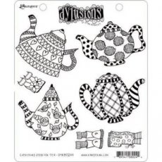 DYR80244 Ranger Dylusions Cling Stamp Set Everything Stops for Tea