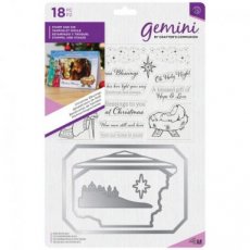 (15e)  GEM-STD-CHBLE Gemini Christmas Blessings Photo Frame Stamp & Dies