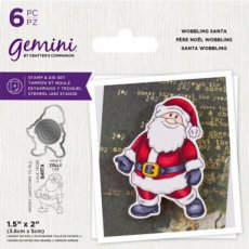 GEM-STD-WOBSAN Gemini Wobbling Santa Stamp & Die