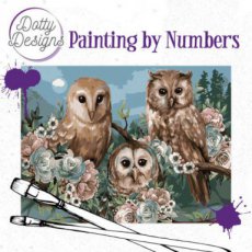 Dotty Designs Painting by Numbers - Romantic Owls