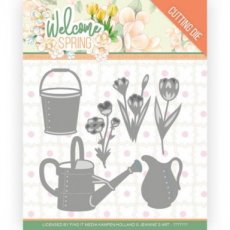 JAD10117 Jeanine's Art Welcome Spring - Watering Can and Bucket