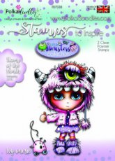 (22)  PD7038 Polkadoodles Little Monsters Clear Stamp Ivy Onesie
