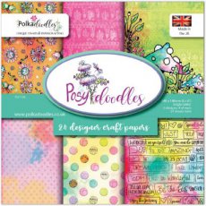 (16e4)  PD7150 Polkadoodles Posy Doodles 6x6 Inch Paper Pack