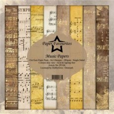 Paper Favourites Music Papers 6x6 Inch Paper Pack