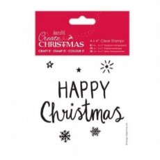 PMA 907253 4 x 4" Clear Stamps - Happy Christmas