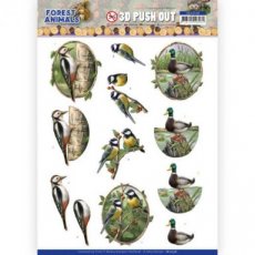 SB10538 3D Push Out - Amy Design Forest Animals - Woodpecker