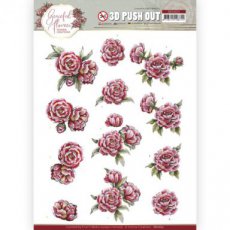SB10625 3D Push Out - Yvonne Creations - Graceful Flowers - Pink Roses