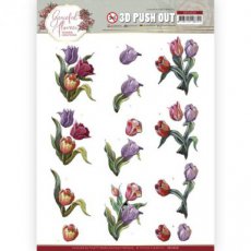 SB10626 3D Push Out - Yvonne Creations - Graceful Flowers - Colourful Tulips