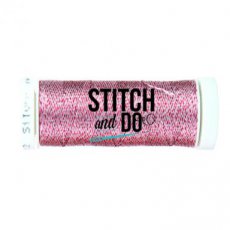 SDCDS12 Stitch and Do Sparkles Embroidery Thread - Silver-Red