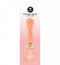 SL-ES-WAX09 Wax Stamp with handle Peach heart Essentials Tools nr.09