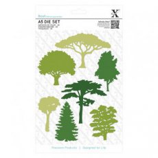 (15f)   x503306 Woodland trees A5 A5 Die Set - Woodland Trees